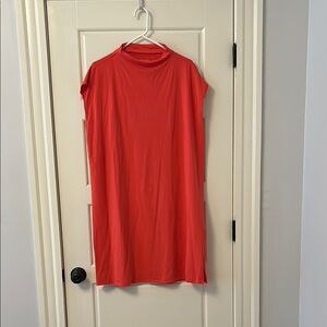 Coral Sleeveless Dress